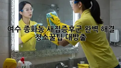 여수 종화동🏡 새집증후군 완벽 해결! 청소꿀팁 대방출✨