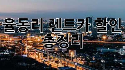 해남 율동리 렌트카 할인 정보 총정리!